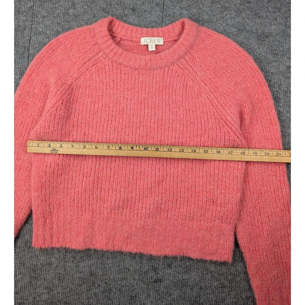 J Crew Sweater Womens XS Pink Alpaca Pink Minimal Preppy Chunky Knit Capsule